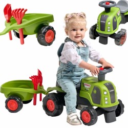 Traktorius Ride-on Green su priekaba + smėlio komplektu FALK Claas 470 Arion