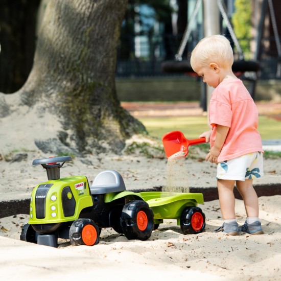 Traktorius Ride-on Green su priekaba + smėlio komplektu FALK Claas 470 Arion