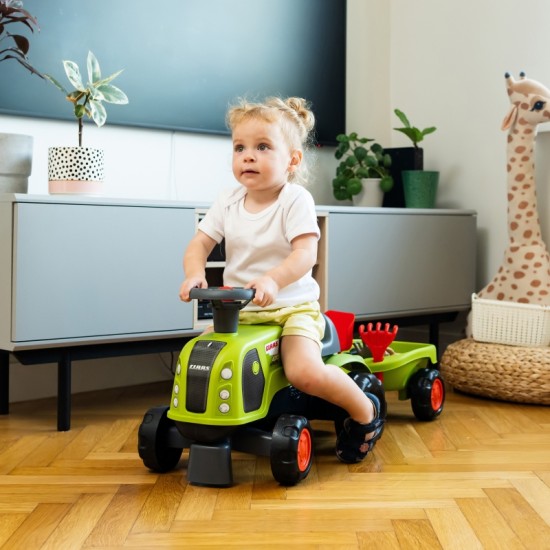 Traktorius Ride-on Green su priekaba + smėlio komplektu FALK Claas 470 Arion