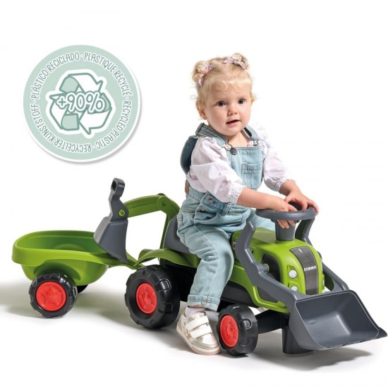 Traktorius su ekskavatoriumi, kaušu ir priekaba FALK Baby Claas