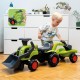 Traktorius su ekskavatoriumi, kaušu ir priekaba FALK Baby Claas