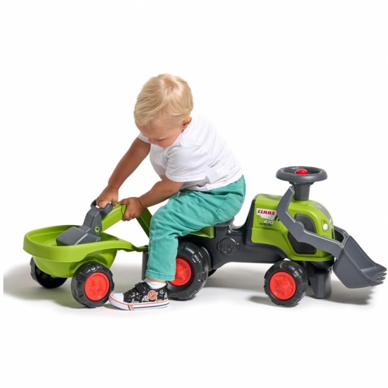 Traktorius su ekskavatoriumi, kaušu ir priekaba FALK Baby Claas
