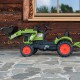Traktorius su priekaba ir kaušu nuo pedalų „Falk Claas“