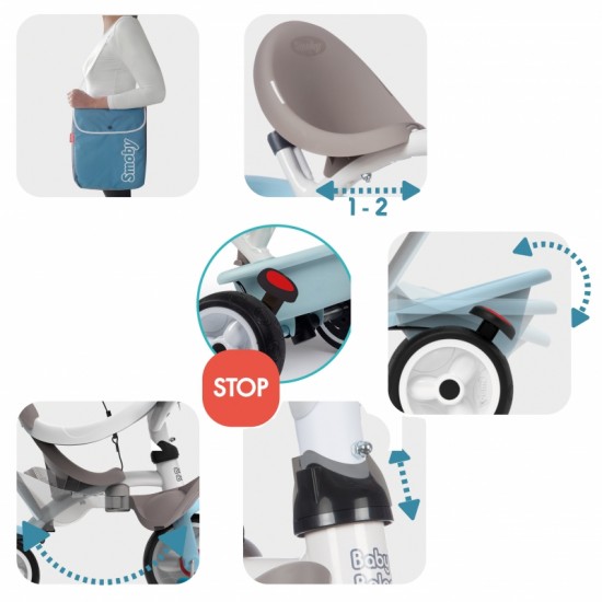 Triratis, mėlynas SMOBY Baby Balade Plus