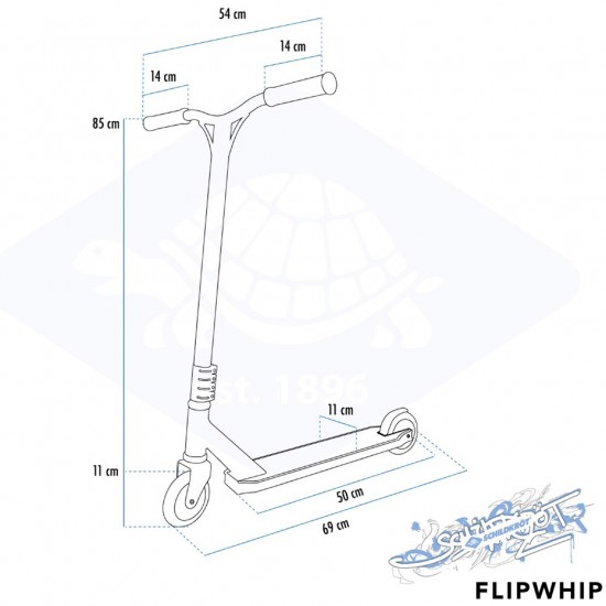 Triukinis Paspirtukas Schildkrot Flipwhip 510401 Juodai Mėlynas Triukinis Paspirtukas Schildkrot Flipwhip 510401 Juodai Mėlynas