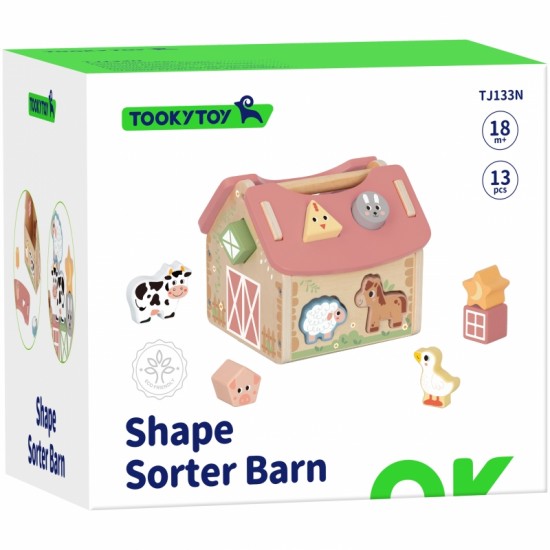 Ūkio medinis gyvūnų formų rūšiuoklis TOOKY TOY
