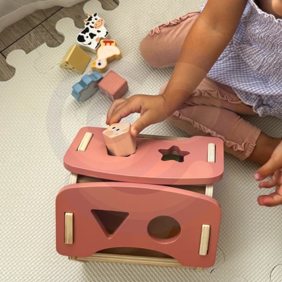 Ūkio medinis gyvūnų formų rūšiuoklis TOOKY TOY