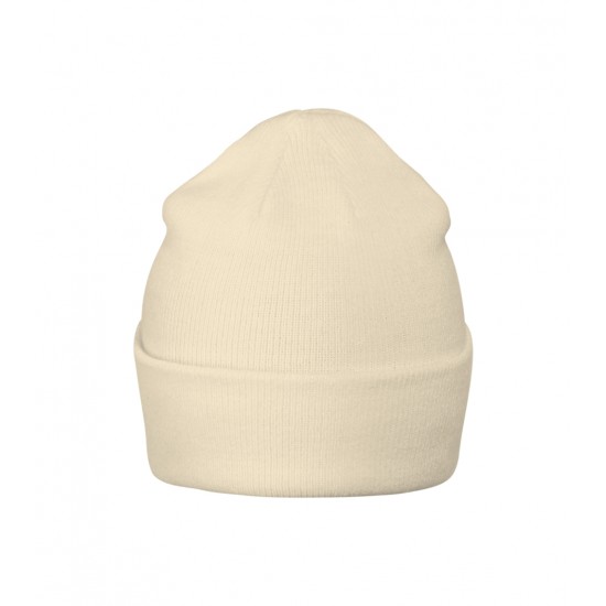 Unisex megzta kepurė MALFINI Beanie 315 almond – klasikinis žieminis modelis