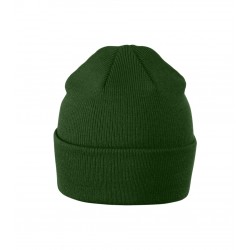 Unisex megzta kepurė MALFINI Beanie 315 bottle green – klasikinis žieminis modelis