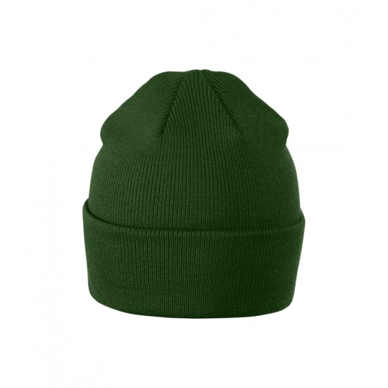 Unisex megzta kepurė MALFINI Beanie 315 bottle green – klasikinis žieminis modelis