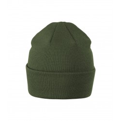 Unisex megzta kepurė MALFINI Beanie 315 Khaki – klasikinis žieminis modelis