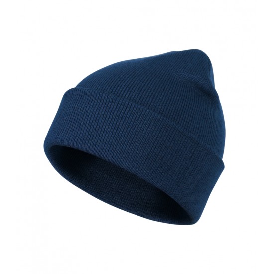 Unisex megzta kepurė MALFINI Beanie 315 midnight blue – klasikinis žieminis modelis