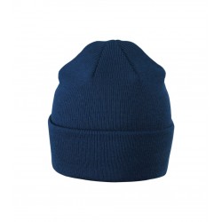 Unisex megzta kepurė MALFINI Beanie 315 midnight blue – klasikinis žieminis modelis