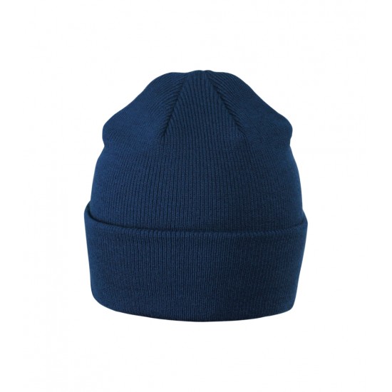 Unisex megzta kepurė MALFINI Beanie 315 midnight blue – klasikinis žieminis modelis