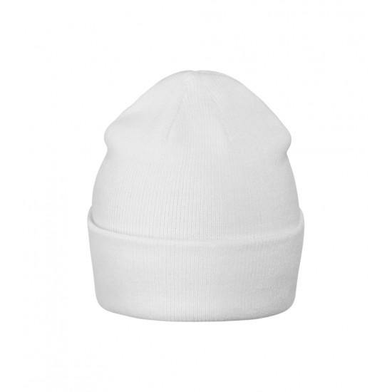 Unisex megzta kepurė MALFINI Beanie 315 white – klasikinis žieminis modelis