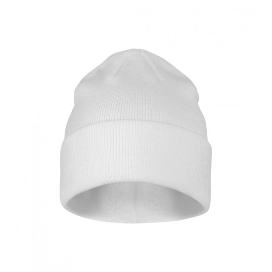 Unisex megzta kepurė MALFINI Beanie 315 white – klasikinis žieminis modelis