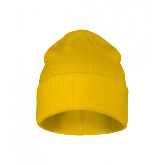 Unisex megzta kepurė MALFINI Beanie 315 yellow – klasikinis žieminis modelis