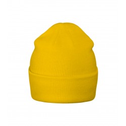 Unisex megzta kepurė MALFINI Beanie 315 yellow – klasikinis žieminis modelis
