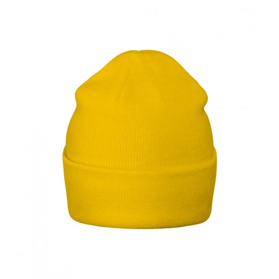 Unisex megzta kepurė MALFINI Beanie 315 yellow – klasikinis žieminis modelis