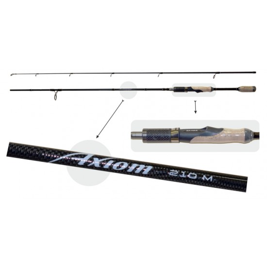Universalus Spiningas AKARA Axiom TX-30 2-jų dalių, Ilgis 2,10m, Testas 6-28g