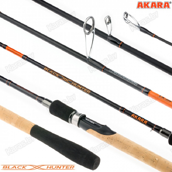 Universalus Spiningas AKARA Black Hunter 2-jų Dalių, Ilgis 2.28m, Testas 7-32g