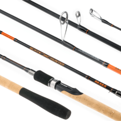 Universalus Spiningas AKARA Black Hunter 2-jų Dalių, Ilgis 228 cm, Testas 4-18 g.