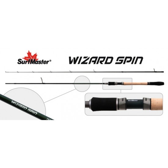 Universalus Spiningas Surf Master Wizard Spin TX-30 SP1120, 2 dalių Testas 2,8-10,5g Ilgis 1,98m.