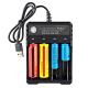 USB Baterijų Įkroviklis BMAX 3.7V 18650, 4 vietų