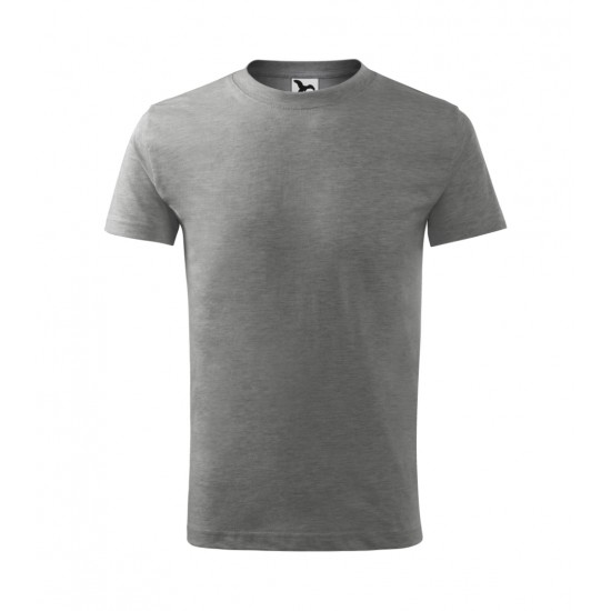 Vaikiški Marškinėliai MALFINI Basic 138 Dark gray melange 160g/m2 Vaikiški Marškinėliai MALFINI Basic 138 Dark gray melange 160g/m2