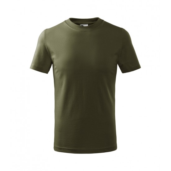 Vaikiški Marškinėliai MALFINI Basic 138 Military 160g/m2 Vaikiški Marškinėliai MALFINI Basic 138 Military 160g/m2