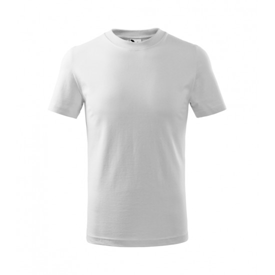 Vaikiški Marškinėliai MALFINI Basic 138 White, 160g/m2 Vaikiški Marškinėliai MALFINI Basic 138 White, 160g/m2