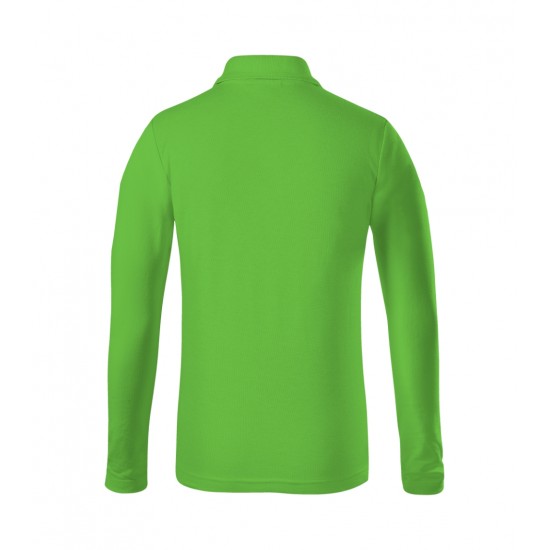 Vaikiški Marškinėliai Pique Polo Ls Apple green Ilgom Rankovėmis 200 g/m²