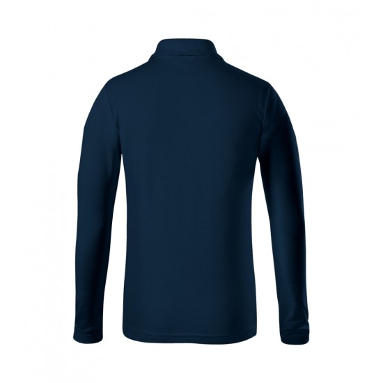 Vaikiški Marškinėliai Pique Polo Ls Navy blue Ilgom Rankovėmis 200 g/m²