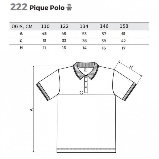 Vaikiški Polo marškinėliai MALFINI Pique Polo, Geltoni