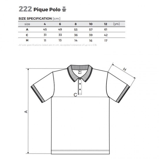 Vaikiški Polo Marškinėliai Malfini Pique Polo, Juodi Vaikiški Polo Marškinėliai Malfini Pique Polo, Juodi