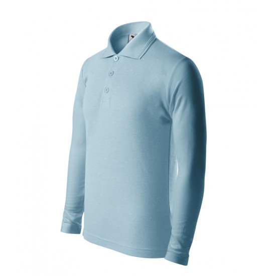 Vaikiški polo marškinėliai su ilgomis rankovėmis Pique Polo  sky blue