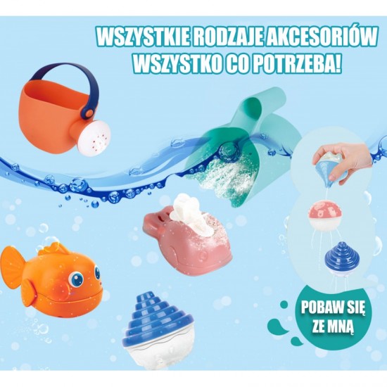 Vandens stalas 2 viename smėlio dėžės krioklys 10 vnt. WOOPIE