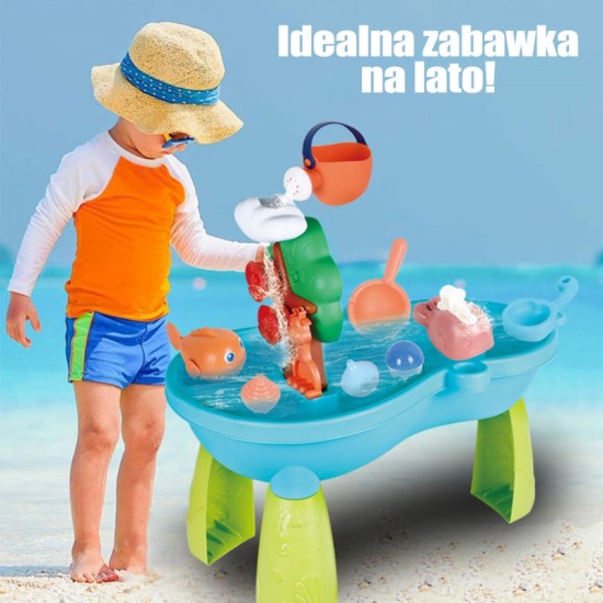 Vandens stalas 2 viename smėlio dėžės krioklys 10 vnt. WOOPIE