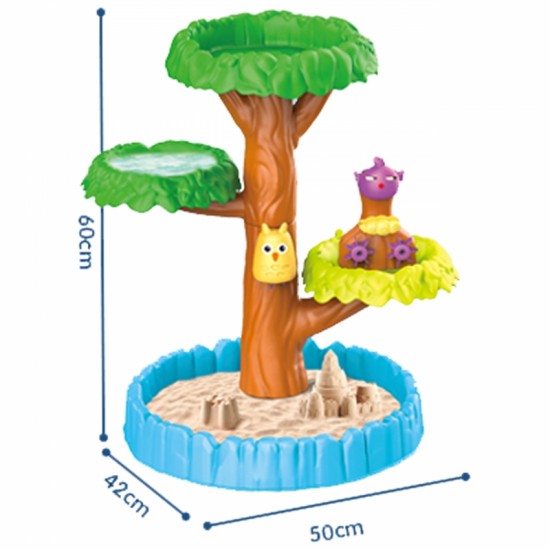 Vandens staliukas 2in1 smėlio dėžė „Happy Tree“ 8 vnt. WOOPIE