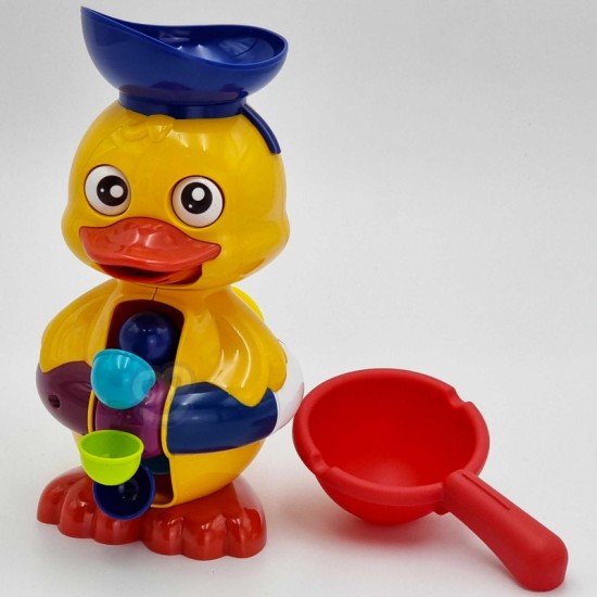 Vandens vonios žaislas „Ducky“ su besisukančiu ratuku ir perpildymo anuku WOOPIE BABY