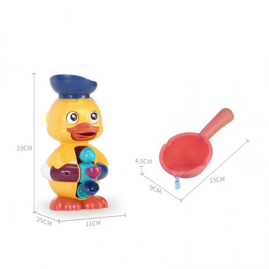 Vandens vonios žaislas „Ducky“ su besisukančiu ratuku ir perpildymo anuku WOOPIE BABY