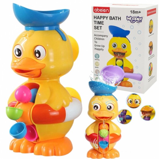 Vandens vonios žaislas „Ducky“ su besisukančiu ratuku ir perpildymo anuku WOOPIE BABY