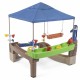 Vandens žaidimų centras su pompa ir stogeliu „Step2 Pump & Splash Shady Oasis“