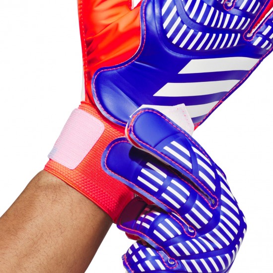 Vartininko pirštinės treniruočių  adidas Predator violetinės-oranžinės IX3870