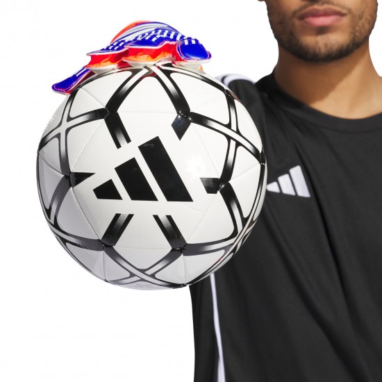 Vartininko pirštinės treniruočių  adidas Predator violetinės-oranžinės IX3870
