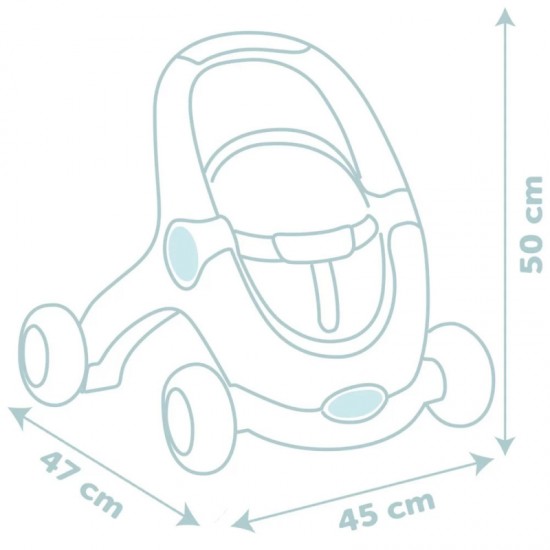 Vežimėlis SMOBY Little Walker 3in1 Kūdikių Vežimėlis + Lėlė