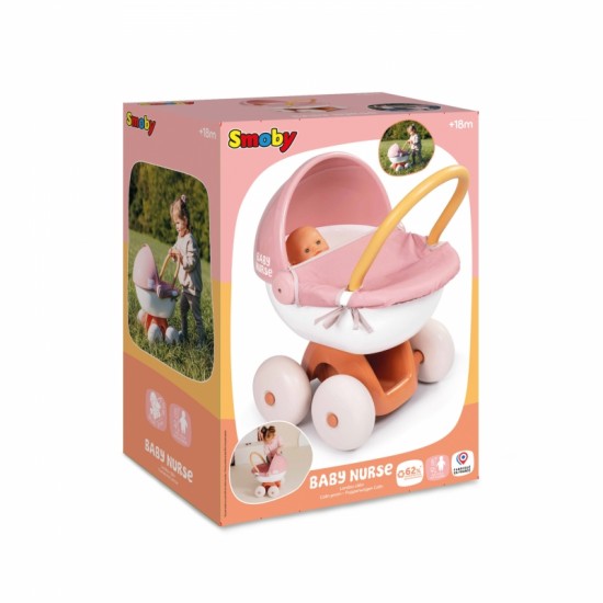 Vežimėlis su plastikiniu stogeliu SMOBY Baby Nurse Deep