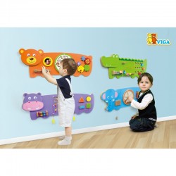 „Viga Toys“ krokodilo jutimo medinė manipuliavimo lenta