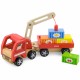 Viga Toys Medinis Kranas Su Konteineriais