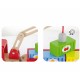 Viga Toys Medinis Kranas Su Konteineriais